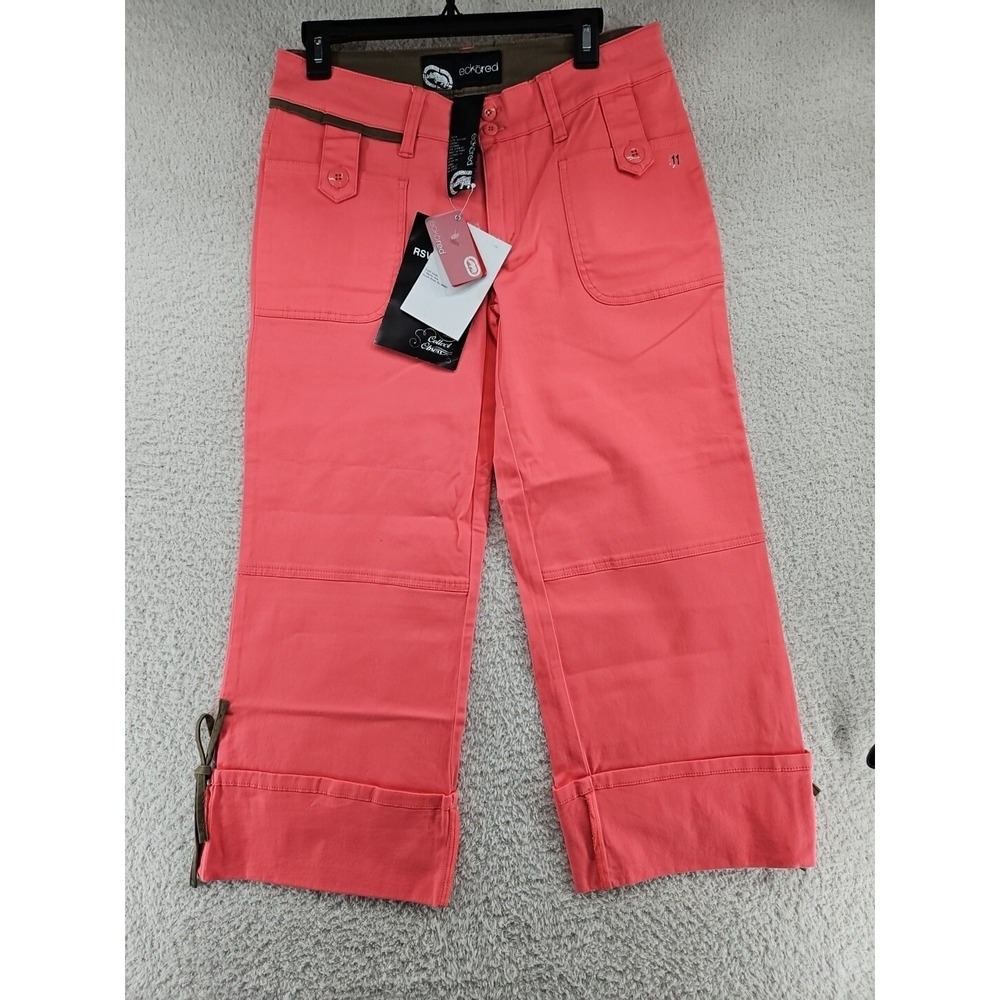 Ecko Red Capri Pants Womens Size 11 Dead Stock 90's Y2K New with Tags